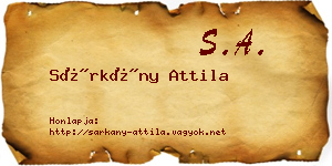 Sárkány Attila névjegykártya