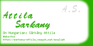 attila sarkany business card